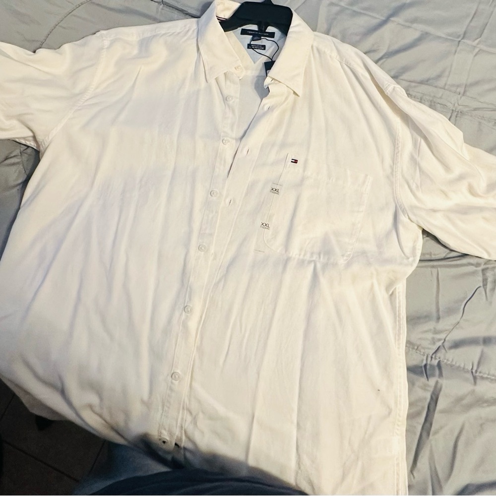 Tommy Hilfiger White Casual Button Down Shirt